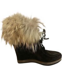 Moncler Boots fourrées - Marron