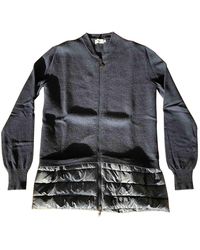 Moncler Pull.Gilets en Laine Bleu