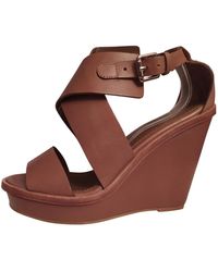 Max Mara Leather Sandals - Brown