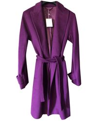 Max Mara Wool Coat - Purple