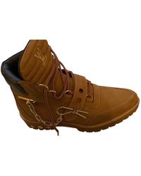 Louis Vuitton Bottes.Boots LV Creeper en Cuir Marron