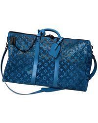 Louis Vuitton Keepall Blue Cloth Bag