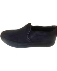 Moncler Mocassins en Suede Bleu