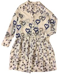 Sandro Spring Summer 2019 Seide Midi kleid - Blau