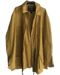 Woolrich Mantel en Coton Jaune - Multicolore