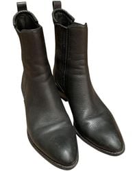 Alexander Wang Kori Leder Motorradstiefel - Schwarz