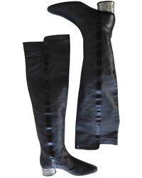 Chanel Leder Stiefel - Schwarz
