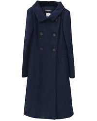 Chanel Abrigo de Lana - Azul