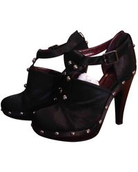 Max Mara Black Cloth Sandals