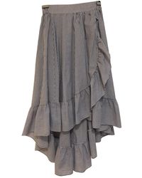 Maje White Synthetic Skirt - Multicolour