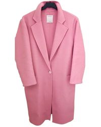 Sandro Pink Wool Coats