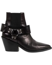 Maison Margiela Leder Stiefeletten - Schwarz