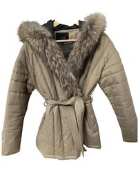 Maje Fall Winter 2018 Khaki Cotton Coats - Multicolour