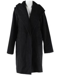 Max Mara Mantel en Fourrure Noir