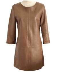 Sandro Leder Mini kleid - Mehrfarbig