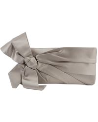 Valentino Leinen Clutches - Grau