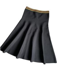 Sandro Black Viscose Skirt