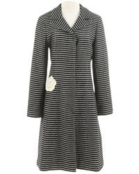 Chanel Abrigo en algodón negro