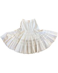 Maje White Cotton Skirt