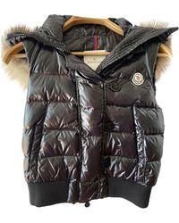 Moncler Vest Sleeveless en Polyester Noir
