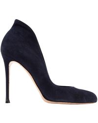Gianvito Rossi Scarpe col tacco in scamosciato marina \N - Blu