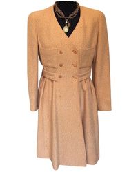 Chanel Vestido en tweed naranja