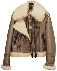 Burberry Shearling Jacket - Multicolour