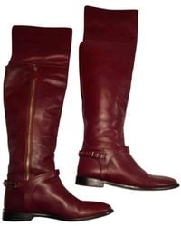 Burberry Leather Riding Boots - Multicolour