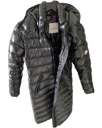 Moncler Mantel Long en Polyester Noir - Multicolore