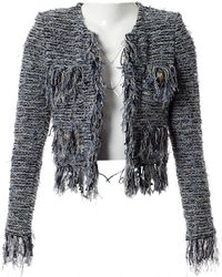 Balmain Jacke Synthetik Blau