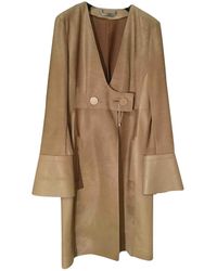 Max Mara Leather Coat - Natural