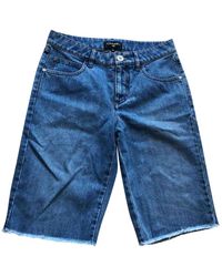 Chanel Shorts in cotone - elastan blu