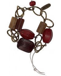 Max Mara Red Metal Bracelet