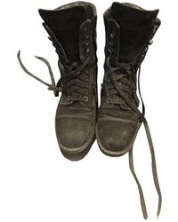 Chanel Motorradstiefel - Schwarz