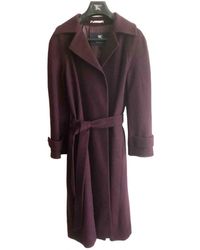 Burberry Wool Coat - Purple
