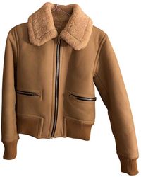 Sandro Fall Winter 2018 Beige Shearling Jacket - Natural