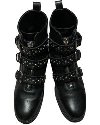 Maje Fall Winter 2019 Black Leather Ankle Boots