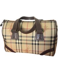 Burberry Cloth Handbag - Natural
