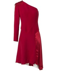 Versace Seide Midi Kleid - Rot