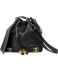 Chanel Leder Cross body tashe - Schwarz