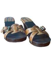 Burberry Leather Mules & Clogs - Multicolour