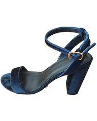 Sandro Spring Summer 2019 Samt Sandalen - Blau