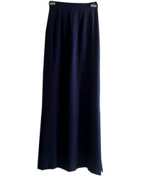 Chanel Seide Maxi rock - Blau