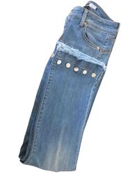 Max Mara Blue Cotton Jeans
