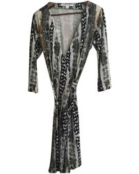 Diane von Furstenberg Seide Midi kleid - Grau