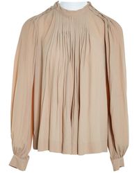 Chloé Seide Bluse - Natur