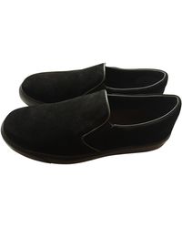 Moncler Mocassins en Suede Noir