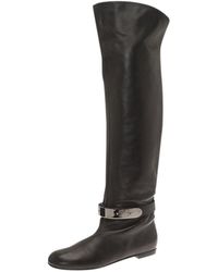 Giuseppe Zanotti Leder Stiefel - Schwarz