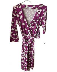 Diane von Furstenberg Seide Midi kleid - Lila