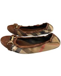 Burberry Cloth Ballet Flats - Brown
